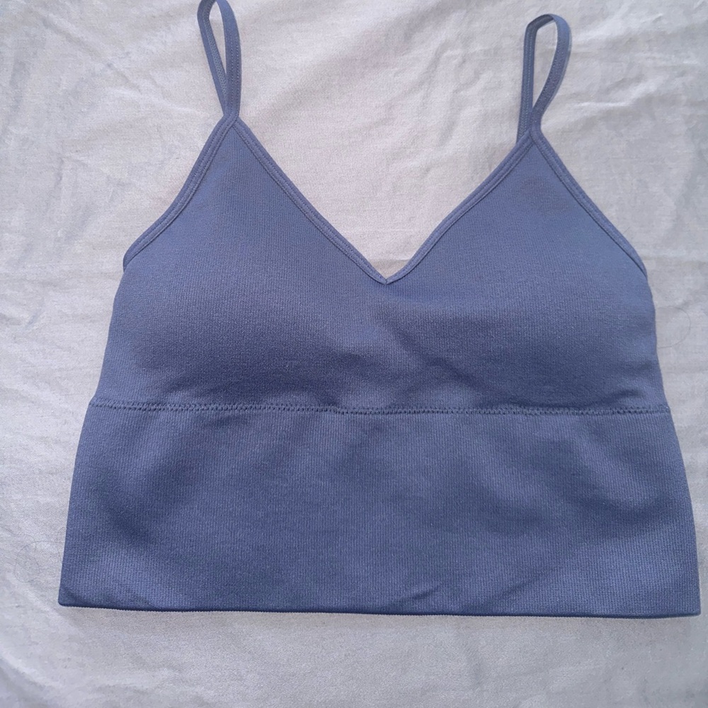 Dynamite seamless blue/grey bra top